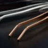 Curved Tip Tweezer  Copper and Silver