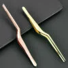 Curved Garnish Tweezers Gold and Copper