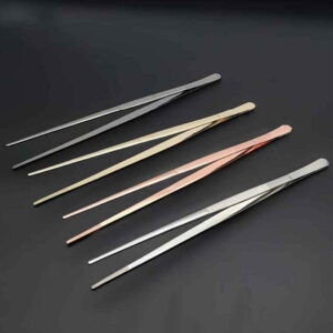 Long Garnish Tweezer Silver Copper Gold Black Variation