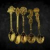 Ancient Spoon Set Gold