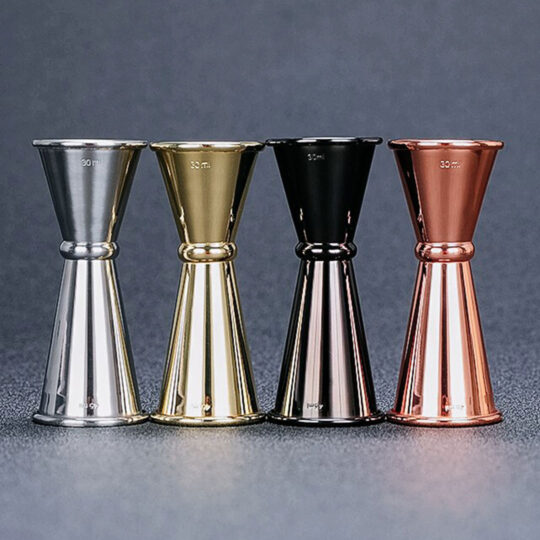 Belted Japanese Double Jigger Design for making exclusive and exquisitely measured cocktails