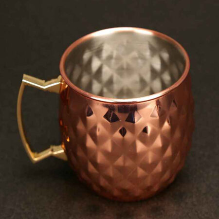 Copper Metal Mug for iced beer tea coffee and cocktail drinks