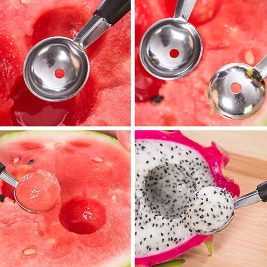 Double Ends Spoon Carving Watermelon Circles