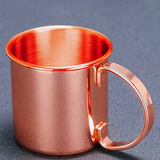 Flat Moscow Mule Mug Full Copper