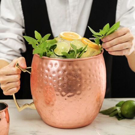 Very Large Sized Copper Metal Mug for Iced drinks and cocktails