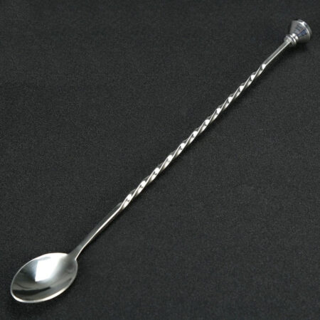 Spiraling Bartender Spoon for mixing layering and muddling in making cocktails