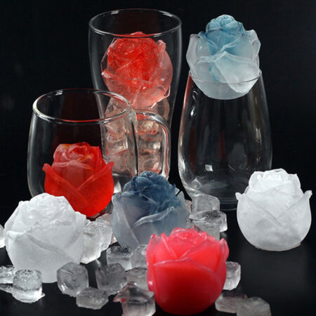 Beautiful Rose Ice Mold for decorating glassware with unique stylish ice