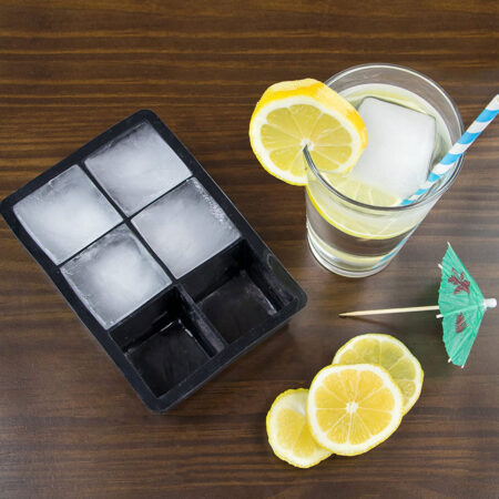 Square Ice Cube maker mold for drinkware and cocktail glasses
