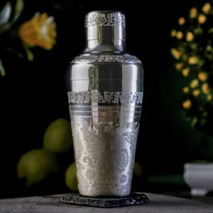 Engraved Stainless Steel Cobbler Shaker for mixing cocktails