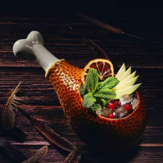 The Bone Sucker Tiki Mug for drinking beer wine and fun and exotic alcoholic beverages and fancy juicy cocktails