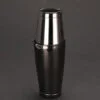 Black plated stainless steel Boston cocktail shaker