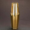 Gold plated stainless steel Boston cocktail shaker