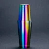 Rainbow plated stainless steel Boston cocktail shaker