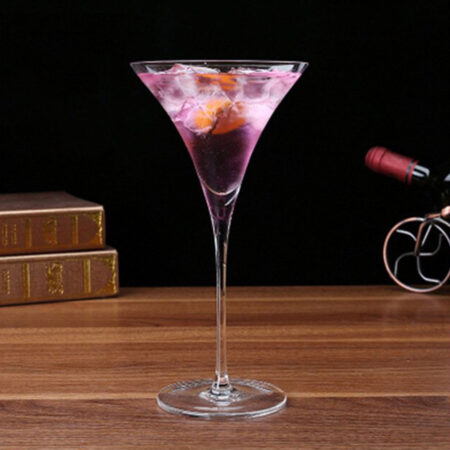Curved Martini Glass for bartenders to serve martini variations and other tasty cocktails