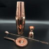 Copper Bartending Jigger, Copper Strainer, Copper Bar Spoon & Copper Cocktail Shaker