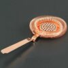 copper plated stainless steel hawthorne strainer for cocktails