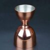 copper plated double sided stainless steel cocktail jigger