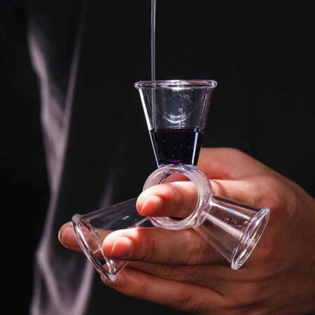 Triple Sided Translucent Jigger for different bar mixes and cocktail measuring