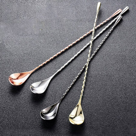 Spiral Bar Spoon for stirring alcoholic cocktails and layering drinks