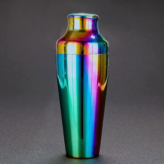Rainbow Color Plated Stainless Steel Parisian French Cocktail Shaker