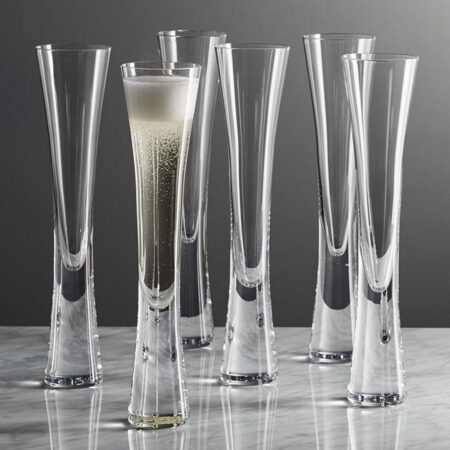 Wedding Anniversary Valentines Day Bridal Champagne Flute Glass set of 2