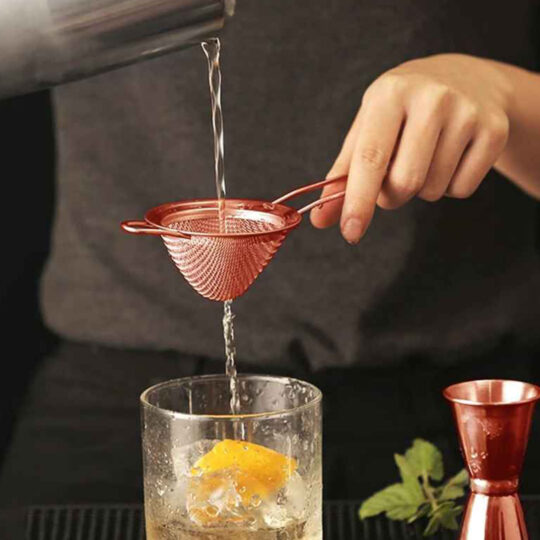 Fine Mesh Strainer used to double strain cocktails and make sure they are left with no impurities
