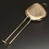 Tilted Edge Fine Mesh Strainer Gold