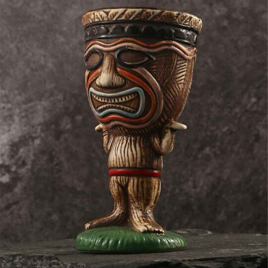 Wiggidy Doo Tiki Mug for drinking beer wine and fun and exotic alcoholic beverages and fancy juicy cocktails