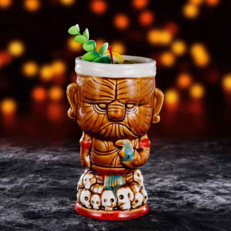 The Tribe Chieftain Tiki Mug for drinking beer wine and fun and exotic alcoholic beverages and fancy juicy cocktails
