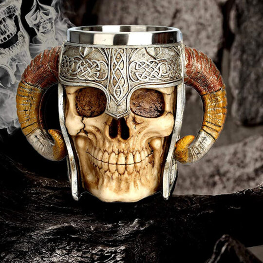 The Viking in Valhalla Tiki Mug for drinking fun and exotic alcoholic beverages and fancy juicy cocktails