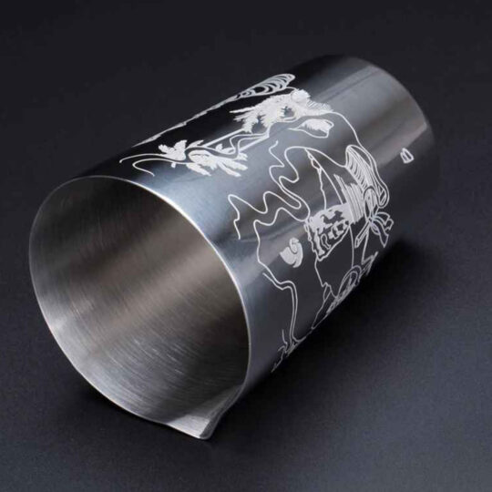 Engraved Stainless Steel Tin for stirring cocktails