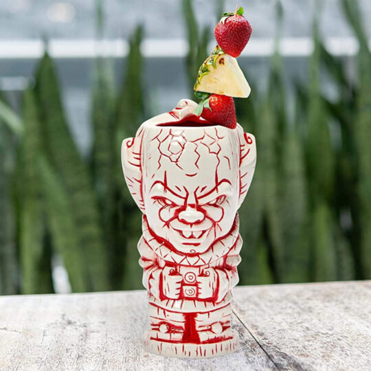 The Fearful Villain Clown Tiki Mug for drinking fun and exotic alcoholic beverages and fancy juicy cocktails