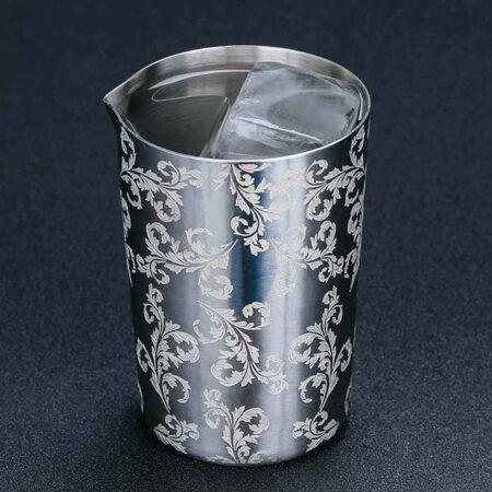 Engraved Stainless Steel Mixing Tin for stirring cocktails