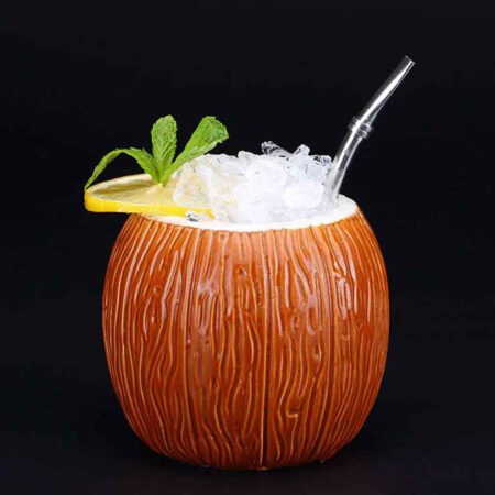 The Coco Nutto Tiki Mug for drinking beer wine and fun and exotic alcoholic beverages and fancy juicy cocktails