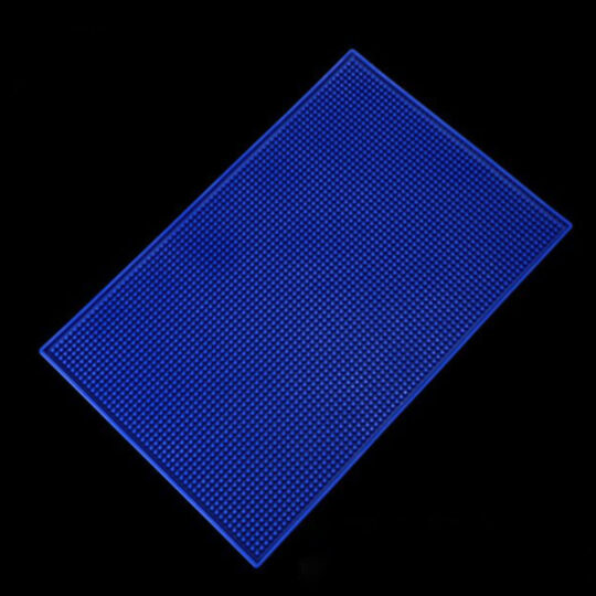 Large Rectangular Rubber Bar Mat Blue
