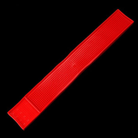 Long Rectangular Bar Mat Red