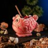 The Friendly Pink Piranha Tiki Mug for drinking fun and exotic alcoholic beverages and fancy juicy cocktails