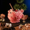 The Friendly Pink Piranha Tiki Mug for drinking fun and exotic alcoholic beverages and fancy juicy cocktails