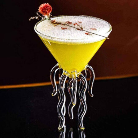 Exquisite Unique Cocktail Glass that resembles octopus legs