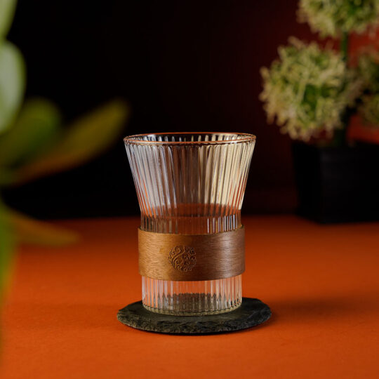 Exquisite Striped Bamboo Cup cocktail glass