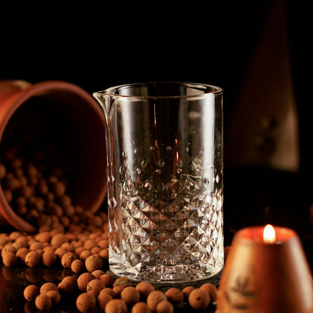 Engraved Bartending Mixing Glass for Stirring Cocktails