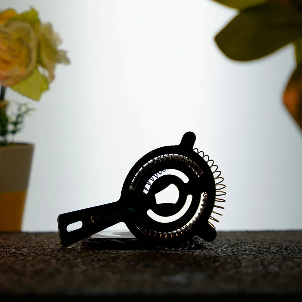 stainless steel Hawthorne strainer for straining cocktails