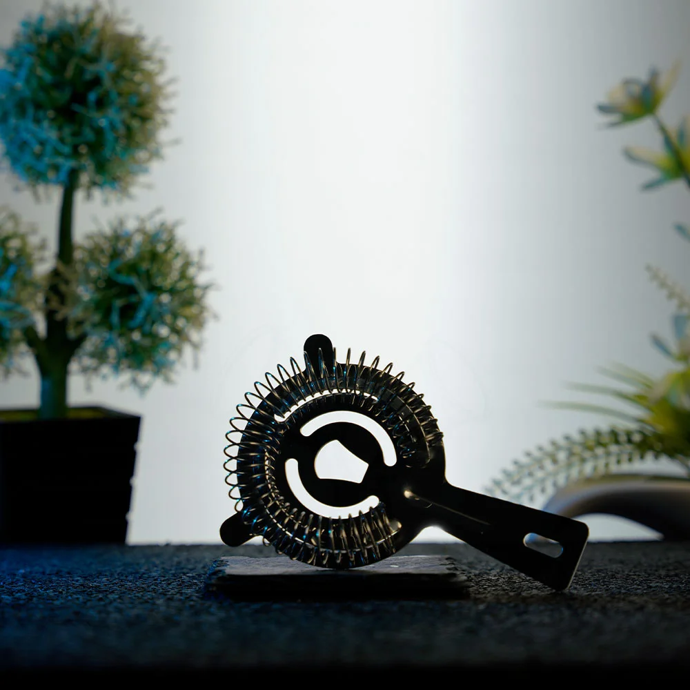 stainless steel Hawthorne strainer for straining cocktails