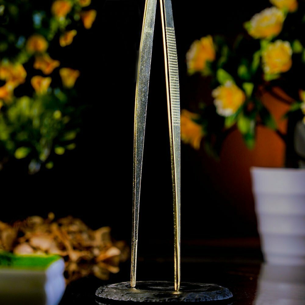 Metal Tweezer for picking up cocktail garnishes and ice cubes