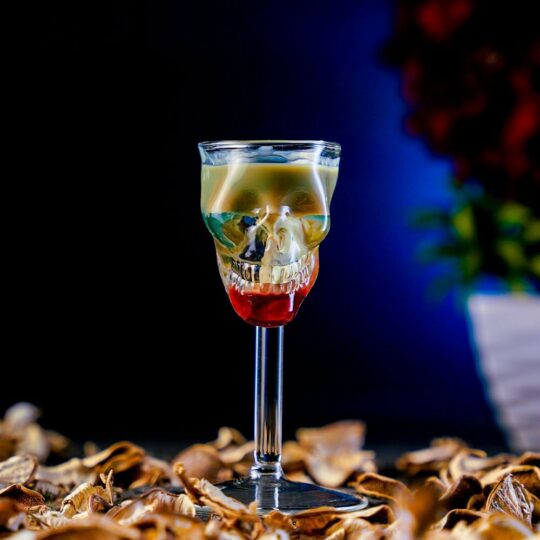 Spooky Skeleton Cocktail Glass for Halloween parties