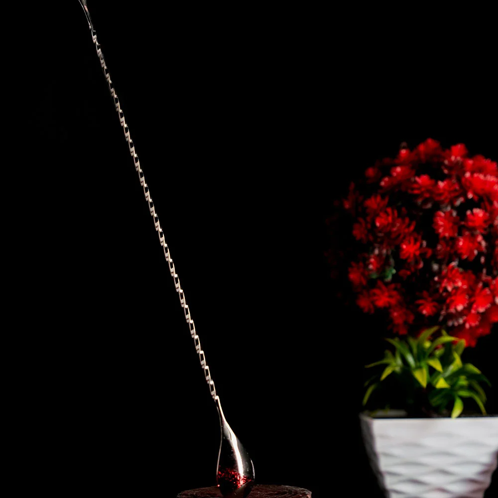 Long Metallic Bar Spoon for stirring cocktails