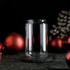 Empty Glass Jar around a Christmas Background