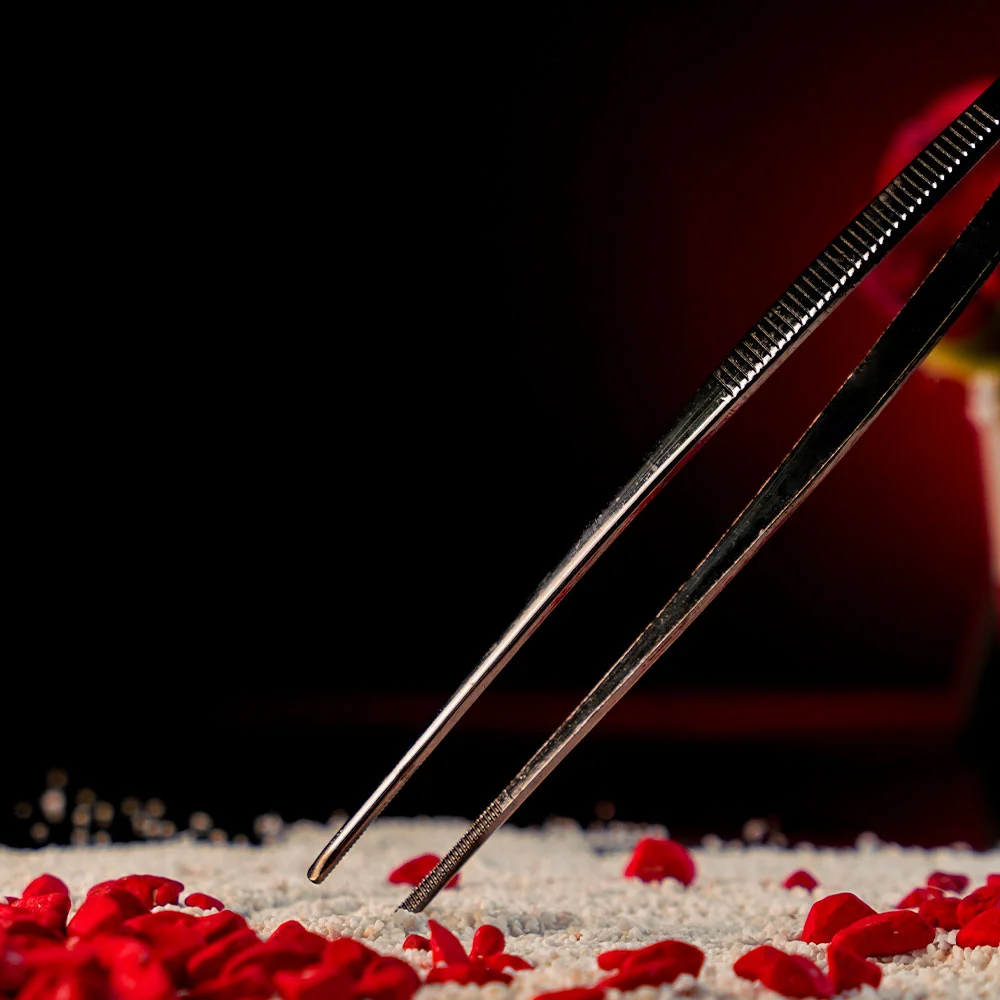 Metal Tweezer for picking up cocktail garnishes and ice cubes